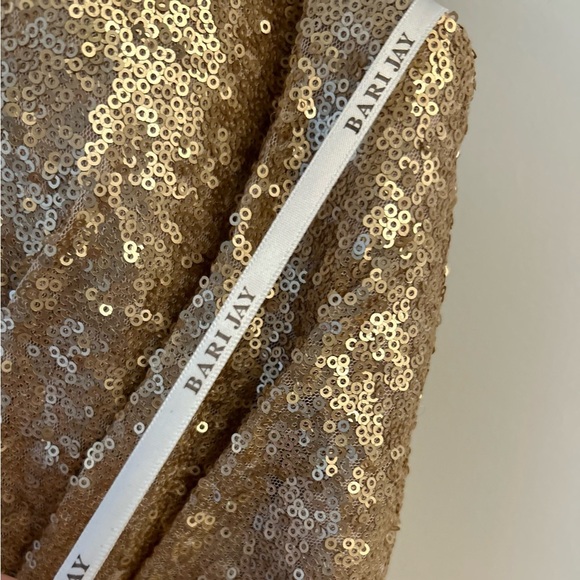 Bari Jay Gold Dress Size 8 - Picture 2 of 6